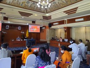 Sosialisasi Pengukuran Indeks Pengelolaan Keuangan Daerah (IPKD) di Kota Denpasar dilakukan oleh Tim IPKD Provinsi Bali tahun 2022 (Kamis, 10/03/2022).